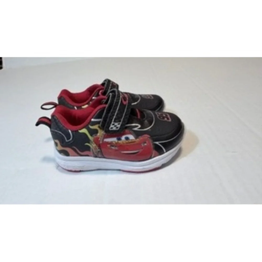 Disney Pixar Cars Lightning McQueen Toddler Sneakers Black Red 40956 Size 5